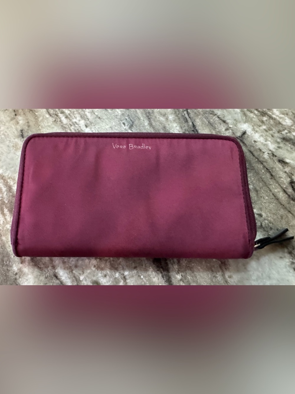Vera Bradley Deep Plum Zip-Around Wallet